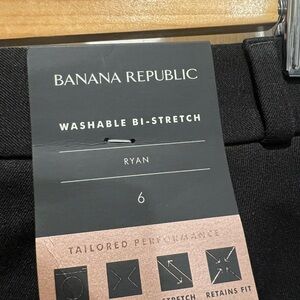 Banana Republic Mid-rise Ryan bi-stretch washable pants 6R